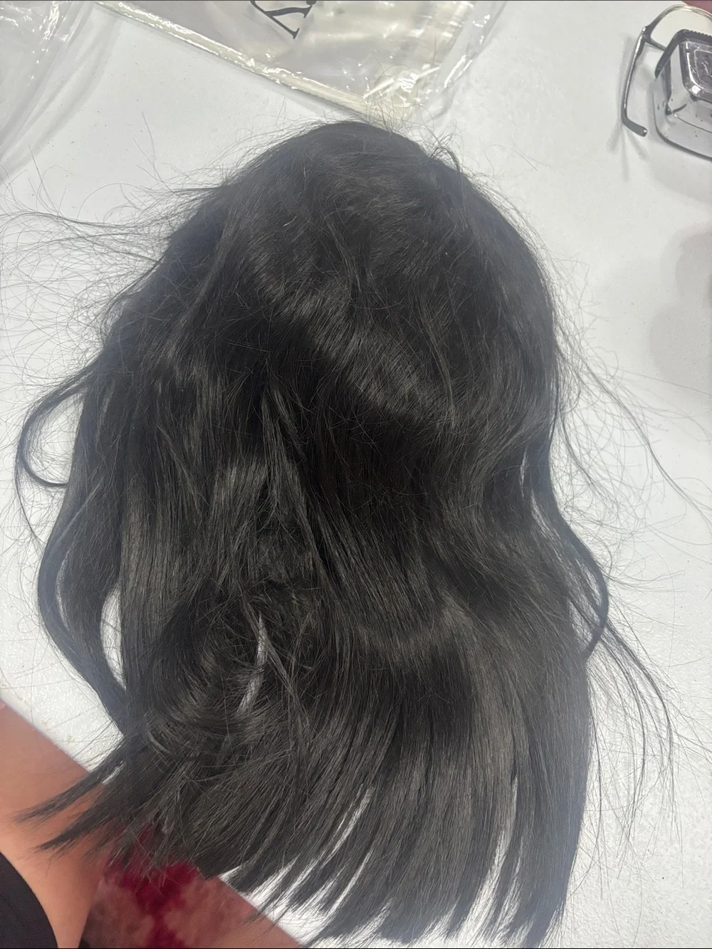 Black bang wig